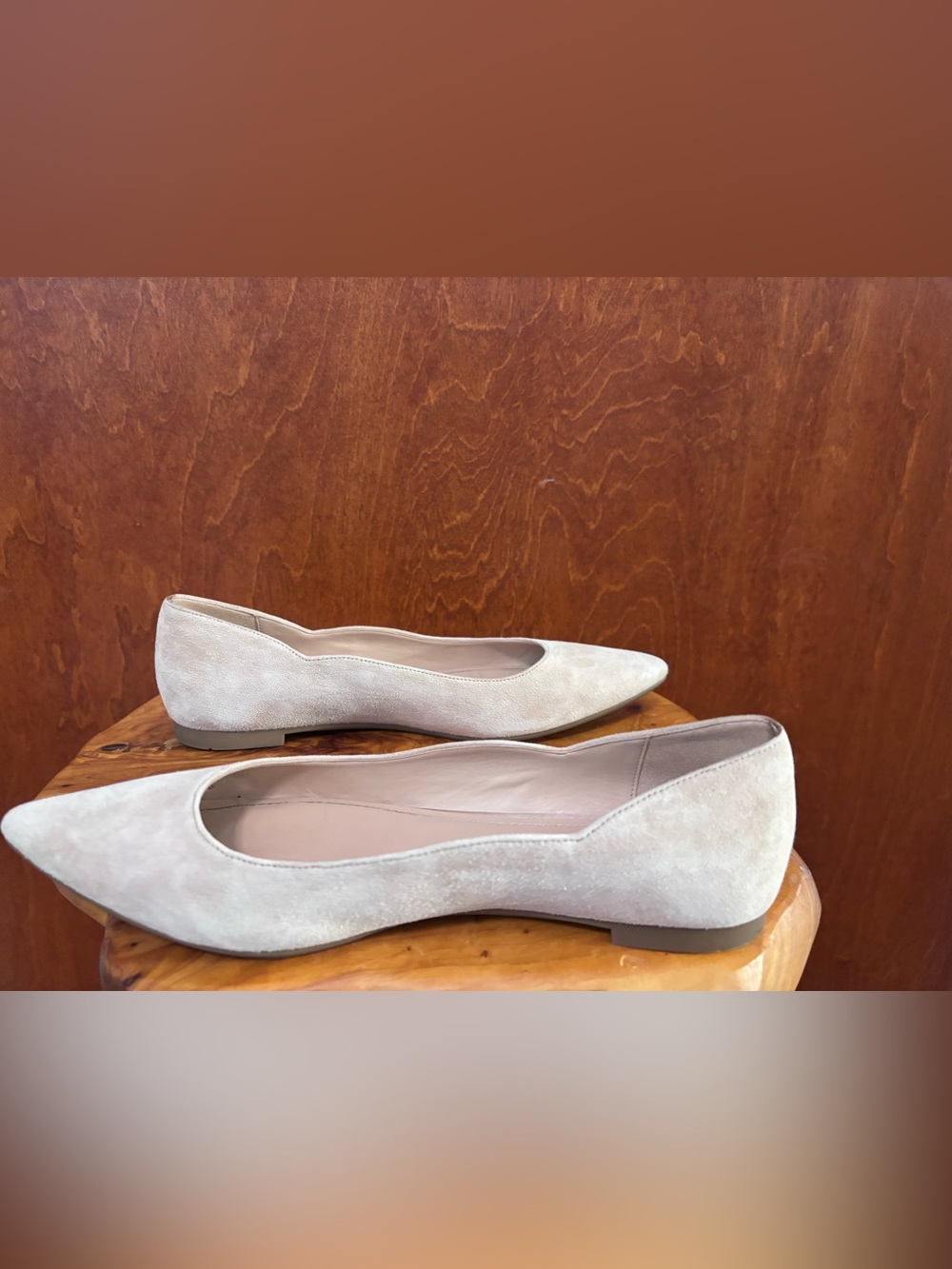 COACH Pointed Toe Suede Flats - Nude/Light Beige, GUC - Picture 4 of 14